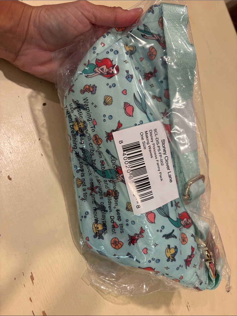 Disney Stoney Clover Ariel Print Fanny Pack NWT - Picture 3 of 3